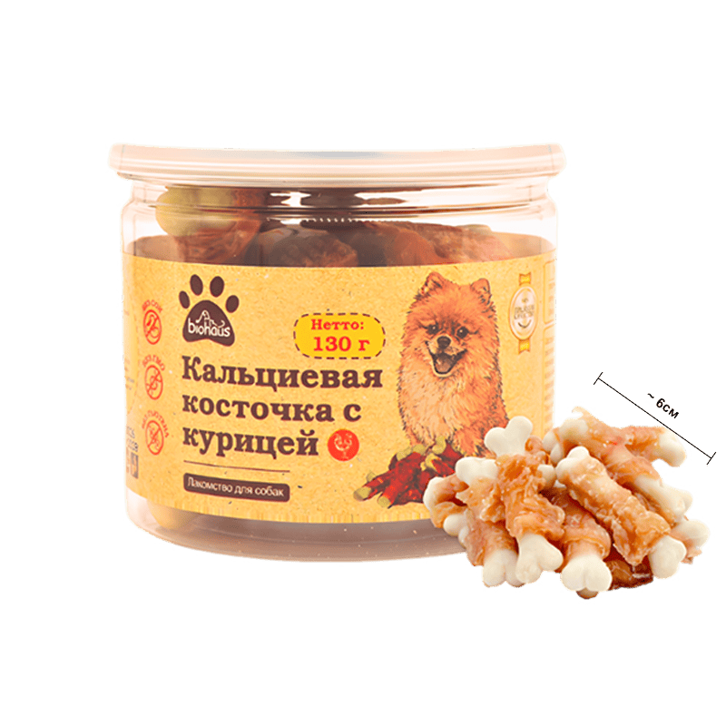 BHS081_Лакомство_для_собак_Кальциевая_косточка_с_курицей,_130_гр1