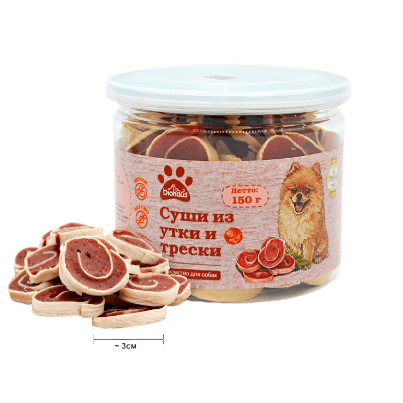 BHS083_Лакомство_для_собак_Суши_из_утки_и_трески,_150_гр-(2)